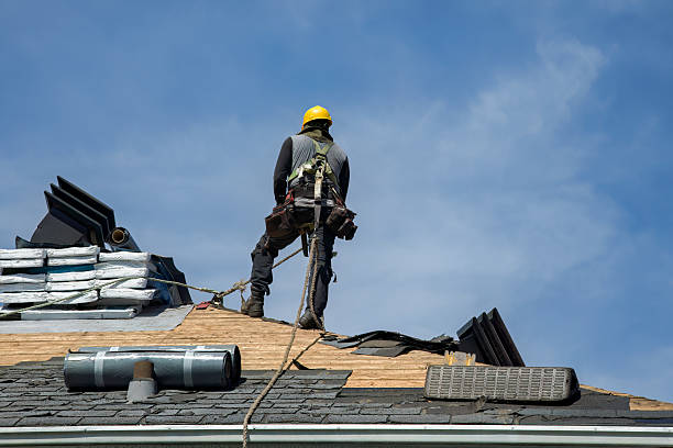 Professional Roof Installation technician working in Burbank, SD